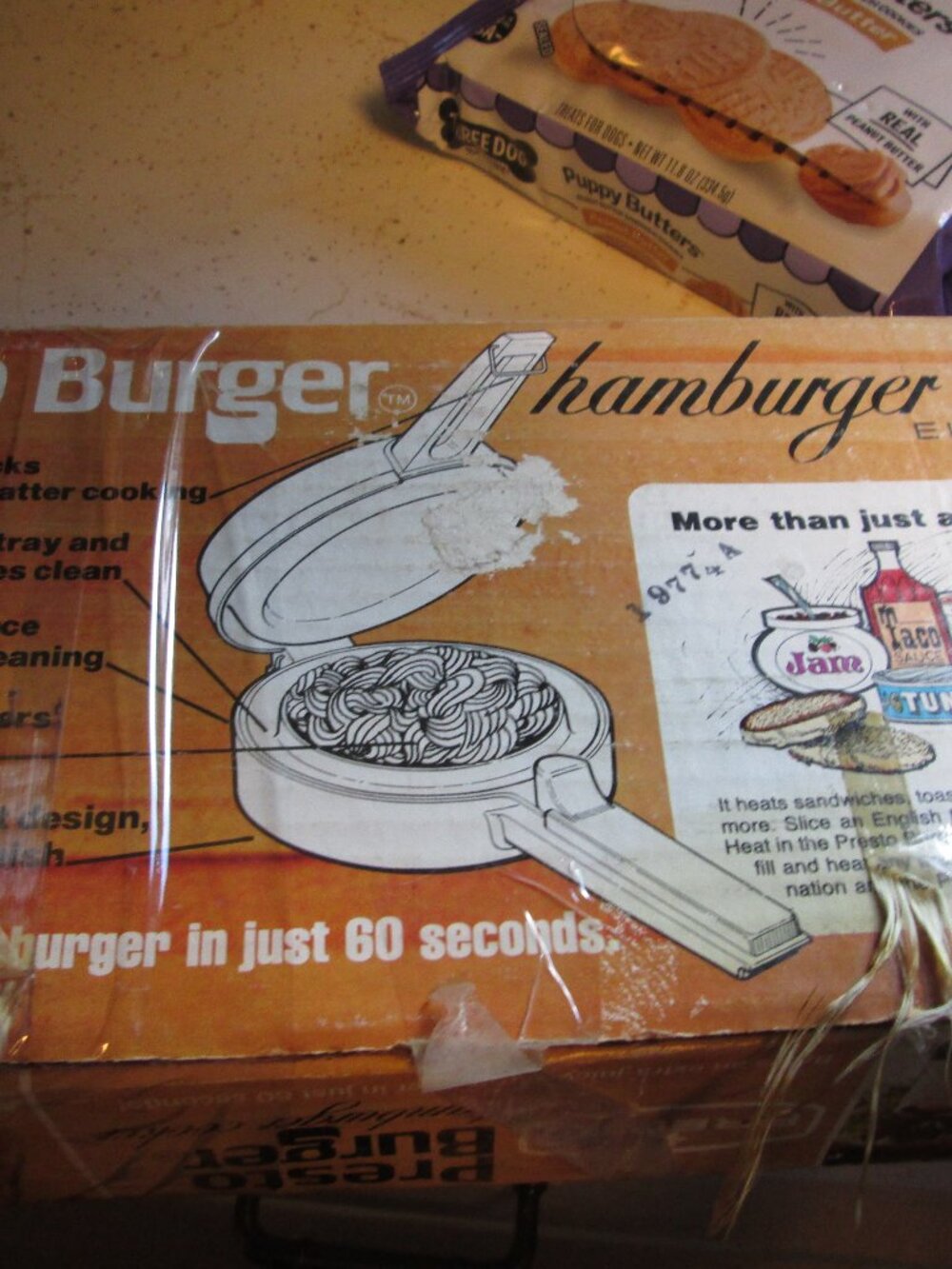 vtg Presto burger 70s never used in box broil hamburger 3min pancakes quesadia